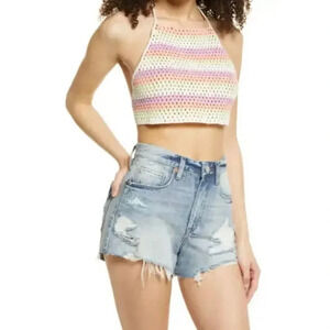 BP Crochet Striped Tank Top NWT